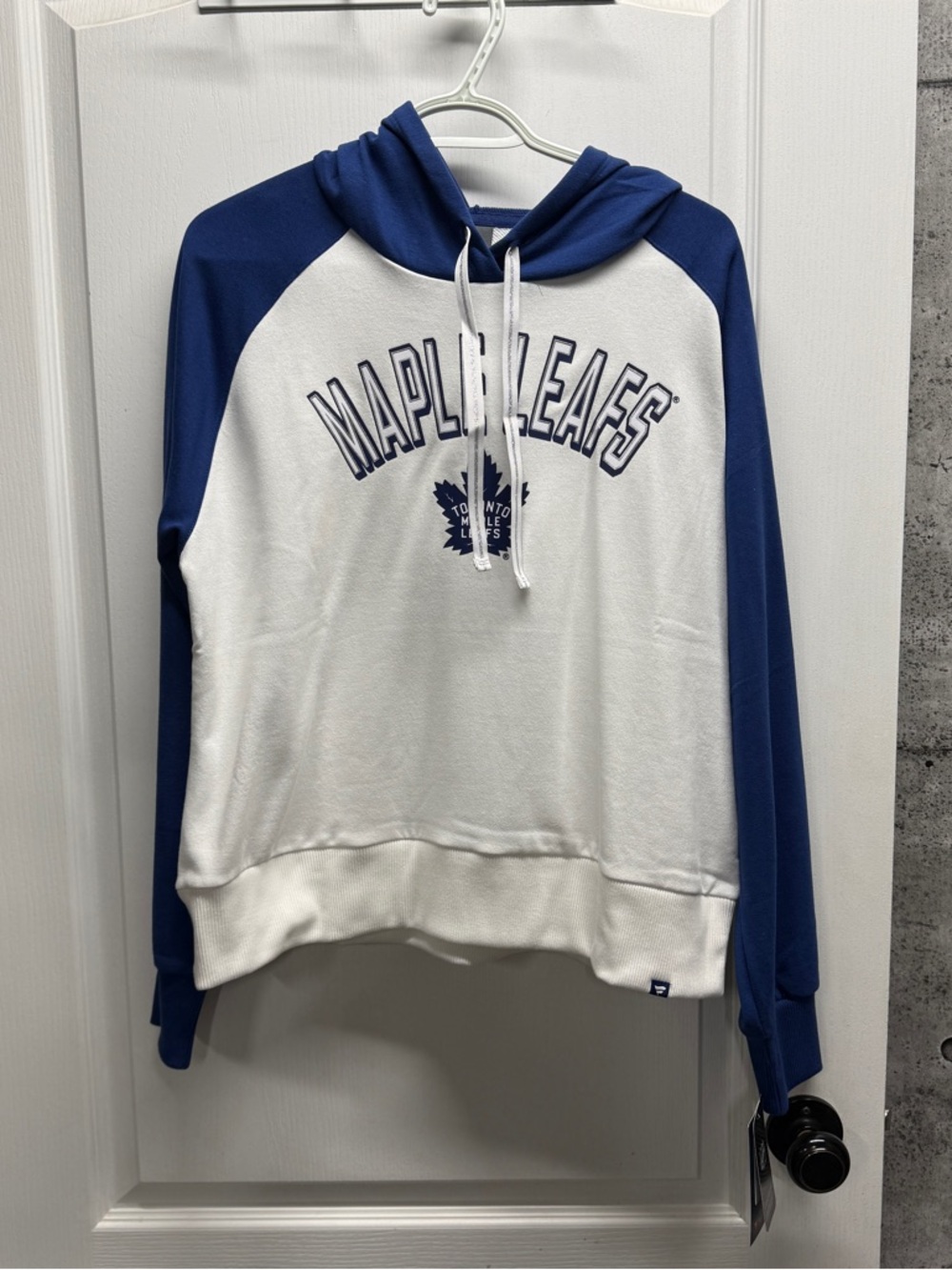 Fanatics Toronto Maple Leafs White and Blue Hooded Sweatshirt